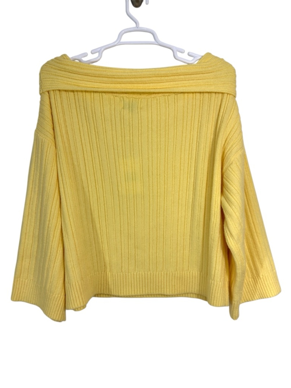 Peppermayo Federico Off The Shoulder Knit Sweater In Lemon - Picture 5 of 9